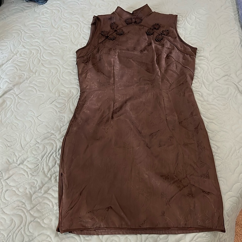 Peony Silk Cheongsam Qi Pao Dress